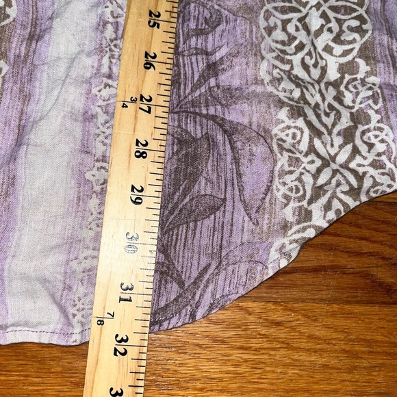 Caribbean women’s XL button down linen roll tab sleeve lagenlook beach coastal - Picture 3 of 8